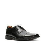 Clarks Men's Tilden Cap Oxford Shoe,Black Leather,12 M US