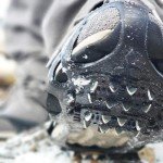 Ice Cleats for Shoes and Boots Non Slip Ice Gripper Crampons for Women Men Kids 24 Studs Universal Snow Cleats with Adjustable Straps for Hiking Climbing Ice Fishing