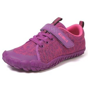 KUBUA Barefoot Shoes for Kids Boys Girls Minimalist Sports Sneakers Naturally Zero Drop Running Walking Tennis Athletic Training Gym A Purple 1 Big Kid