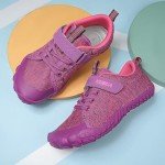 KUBUA Barefoot Shoes for Kids Boys Girls Minimalist Sports Sneakers Naturally Zero Drop Running Walking Tennis Athletic Training Gym A Purple 1 Big Kid