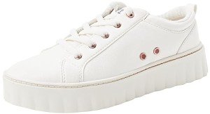 Roxy Women's Sheilahh Slip On Platform Sneaker Shoe, White , 6.5 medium US