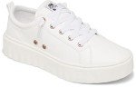 Roxy Women's Sheilahh Slip On Platform Sneaker Shoe, White , 6.5 medium US