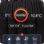 EBMORE Merino Wool Socks for Men Winter Thermal Warm Thick Hiking Boot Heavy Valentines Day Gifts for Him Stocking Stuffers Soft Cozy Socks for Cold Weather 5 Pack(Classic Black(5 Pairs))