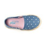 Simple Joys by Carter's Girls Ari Canvas Espadrille Sneaker, Blue, 9 Toddler
