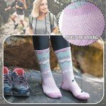 EBMORE Womens Merino Wool Hiking Socks Thermal Warm Winter Boot Crew Cushion Work Gift Socks 5 Pairs (Nordic,M)