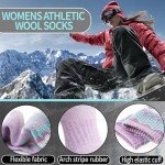 EBMORE Womens Merino Wool Hiking Socks Thermal Warm Winter Boot Crew Cushion Work Gift Socks 5 Pairs (Nordic,M)