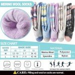 EBMORE Womens Merino Wool Hiking Socks Thermal Warm Winter Boot Crew Cushion Work Gift Socks 5 Pairs (Nordic,M)