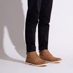 Vostey Men's Boots Winter Hiking Boots Water-Resistant Casual Chukka Boots for Men (BMY673 Yellow Brown Size 10.5)