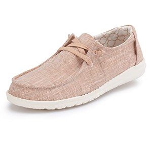 Hey Dude Women's Wendy Sparkling Rose Gold Size 8 | Women’s Shoes | Women’s Lace Up Loafers | Comfortable & Light-Weight