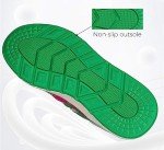 LUCKY STEP Women‘s Fashion Cusual Sneakers Platform Classic Leopard Walking Tennis Travel Shoes Chunky Colorful Lifestyle Sneakers(Fuchsia/Green,8B(M) US)