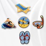 Qimbytar 15Pcs Summer Sports Shoe Charms Fit for Clog Sandals Decoration, Beach Shoe Charms for Party Favor