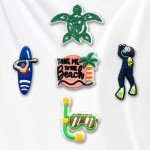 Qimbytar 15Pcs Summer Sports Shoe Charms Fit for Clog Sandals Decoration, Beach Shoe Charms for Party Favor