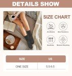 YSense 5 Pairs Merino Wool Socks for Women Winter Thick Hiking Socks Cozy Warm Socks Boot Socks Cushion Crew Socks