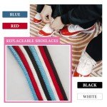 NDTEZUGT 2 Pairs 5mm Basketball Shoe Laces for Jordan 11 Sneakers, Thick Round Heavy Duty Shoelaces Strings Replacement (White,54"/140cm)