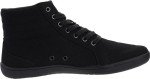 WHITIN Women's High Top Sneakers Barefoot Minimalist Shoes Wide Toe Box Zero Drop Sole Size 9.5W Canvas Training Tenis Fashion Walking Gym All Black 41