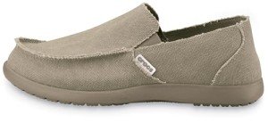 Crocs Men's Santa Cruz Loafers, Comfortable Men's Loafers, Slip On Shoes, Khaki/Khaki, 10 Men