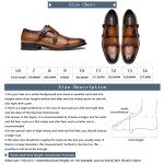 Men's Dress Shoes Double Monk Strap Slip on Loafer Buckle Men Oxford Formal Business Casual Comfortable Dress Shoes for Men Brown(A22718-BRNM-40)