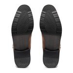 Men's Dress Shoes Double Monk Strap Slip on Loafer Buckle Men Oxford Formal Business Casual Comfortable Dress Shoes for Men Brown(A22718-BRNM-40)