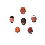 Qqtozsy 30pcs Basketball Shoes Charms for Boys, Unduplicated Shoe Charms for Boys Gift Decor PVC Sports Shoe Charms for Teens Man Party Favors