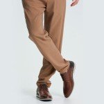 HEEZ Men's Oxford Shoes, Modern Lace Up Dress Shoes, Formal Derby Dress Shoes, Comfortable Business Office Walking Shoes with Cup Toe Removable Rebounded Insole, Anti-Slip TPR Outsole Size 9 Brown