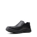 Clarks Men's Bradley Step Loafer, Black Tumbled, 10.5 Wide