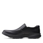 Clarks Men's Bradley Step Loafer, Black Tumbled, 10.5 Wide