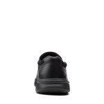 Clarks Men's Bradley Step Loafer, Black Tumbled, 10.5 Wide