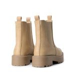 DREAM PAIRS Women's Chelsea Ankle Boots Fashion Low Heel Lug Sole Platform Fall Booties Shoes,Size 7.5,NUDE-NUBUCK,SDAB2412W