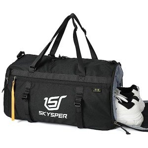 SKYSPER Men's Small Gym Duffel Bag with Compartments