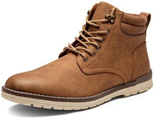 Vostey Men's Hiking Boots Waterproof Casual Chukka Boots for Men(BMY670B Yellow Brown 11.5)