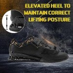 MANUEKLEAR Deadlift Shoes, Strong Anti-Slip Lifting Shoes for Men, Professional Training Weightlifting Shoes for Men and Women, Squat Shoes for Powerlifting with Rubber Non-Slip Sole Obsidian Black