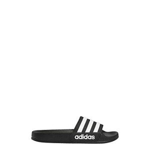 adidas Adilette Shower Slides, Core Black/White/Core Black, 13 US Unisex Little Kid