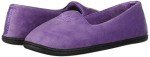 Dearfoams Women's Rebecca Lightweight Cozy Memory Foam Closed Back Slipper with Wide Widths, Smokey Purple, 5-6