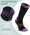 Yebing Merino Wool Hiking Socks for Womens Thermal Warm Winter Boot Crew Cushion Cozy Thick Work Gift Socks 5 Pairs Mixed Color A,Medium