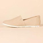 Amazon Essentials Women's Casual Slip-On Canvas Flat, Taupe, 8