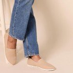 Amazon Essentials Women's Casual Slip-On Canvas Flat, Taupe, 8