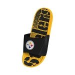 FOCO Pittsburgh Steelers NFL Mens Gradient Wordmark Gel Slide - L