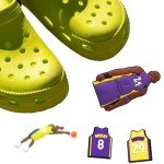 10 Pcs Shoe Charms Shoe Accessories for Clog Sandals, Basketball Charms Sports Charms Shoe Pins Decoration Charms