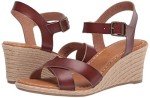 Amazon Essentials Women's Espadrille Wedge Sandal, Brown, 7