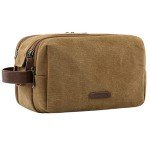 Men's Water-Resistant Canvas Toiletry Bag - Khaki