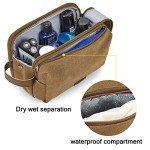 Men's Water-Resistant Canvas Toiletry Bag - Khaki