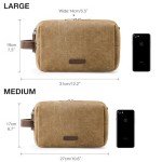 Men's Water-Resistant Canvas Toiletry Bag - Khaki