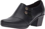 Clarks Emslie Warren Black Leather Slip-On Loafer