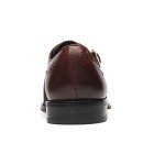 La Milano Men's Leather Suede Double Monk Loafers