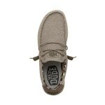 Hey Dude Men's Wally Sox Beige Men's 13 & Women's 15 | Men's Loafers | Men's Slip On Shoes | Comfortable & Light-Weight
