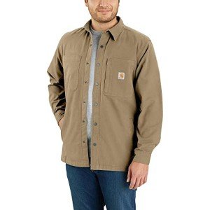 Carhartt Men's Fleece-Lined Snap-Front Shirt Jac