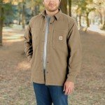 Carhartt Men's Fleece-Lined Snap-Front Shirt Jac
