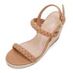 VETASTE Braided Ankle Strap Espadrille Heels