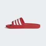 adidas Unisex Adilette Shower Slide Sandal, Vivid Red/White/Vivid Red, 9 US Women