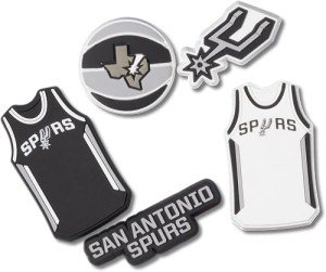 NBA Basketball Team Charms for Crocs - Spurs 5 Pack